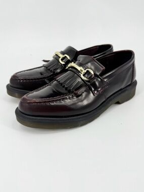 Dr. Martens Adrian Cherry Red Snaffle Loafers